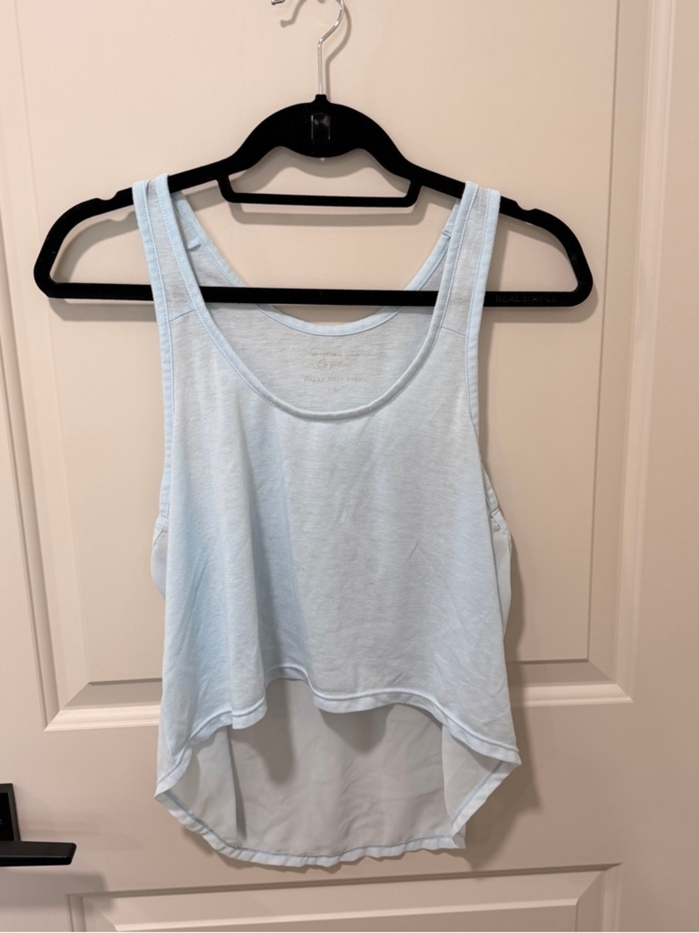American Eagle Outfitters Light Blue High-Low Tank Top